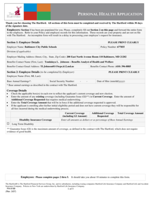 The Hartford Personal Health Application