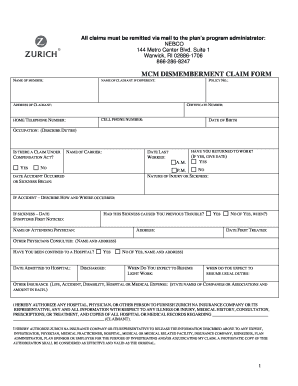 MCM Dismemberment Claim Form