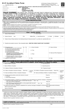 K-12 Accident Claim Form