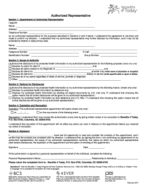 Authorized Representative Appointment Form