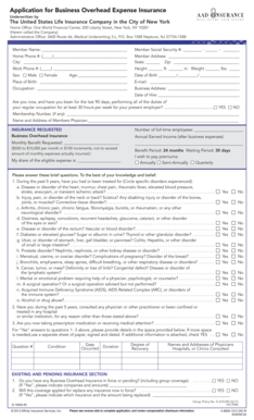 Business Overhead Expense Insurance Application