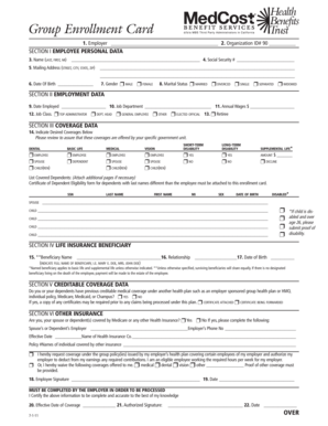 Group Enrollment Card