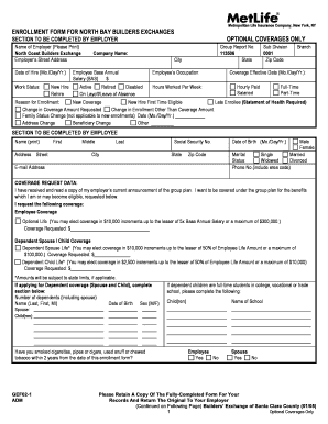 North Bay Builders Exchange Enrollment Form