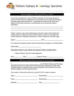 Acknowledgement of Receipt of Privacy Notice