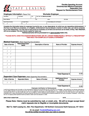 Flexible Spending Account Reimbursement Form