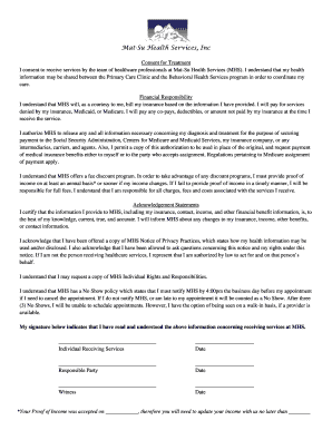 Mat-Su Health Services Consent for Treatment