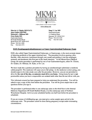 EGD Informed Consent Form