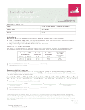 Income Protection Benefits Enrollment Form