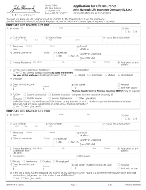 Life Insurance Application Form