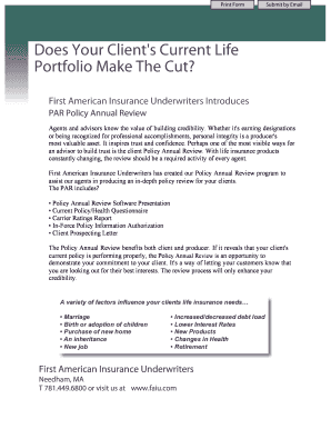 First American Insurance PAR Policy Annual Review