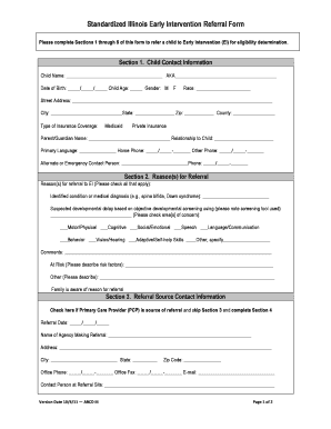 Illinois Early Intervention Referral Form