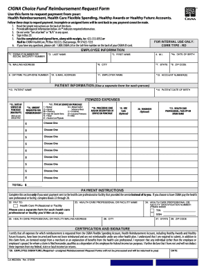 CIGNA Reimbursement Request Form