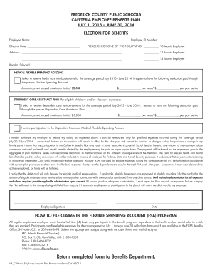 Frederick County Cafeteria Employee Benefits Plan