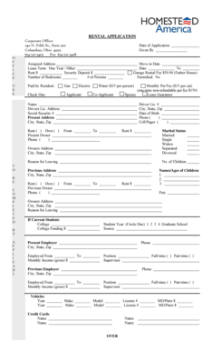 Rental Application Form