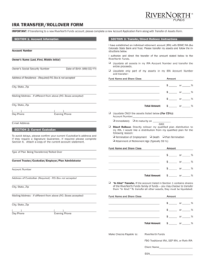 IRA Transfer/Rollover Form
