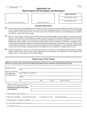 Ohio Real Property Tax Exemption Application