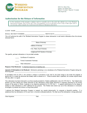 Authorization for Release of Information