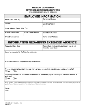 Leave title - Extended Leave Request Form - mil wa