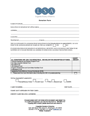 Donation Form