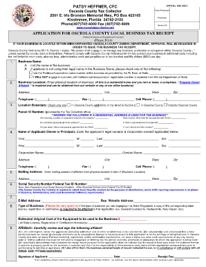 Osceola County Business Tax Receipt Application
