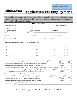 Application For Employment