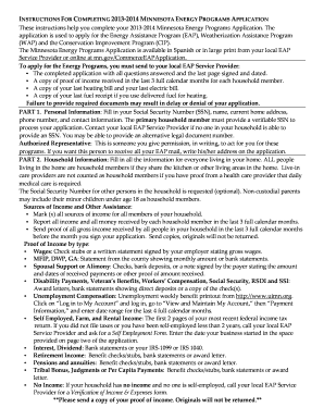 2013-2014 Minnesota Energy Programs Application
