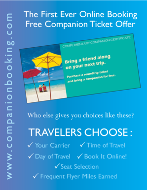 Complimentary Companion Ticket Offer