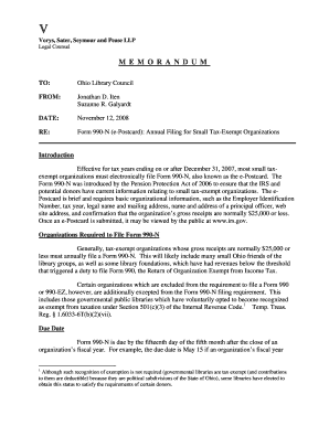 Form 990-N e-Postcard Guidance