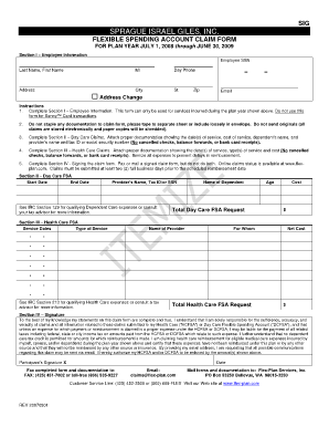 Flexible Spending Account Claim Form