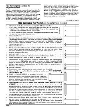Form 1040-ES 1999