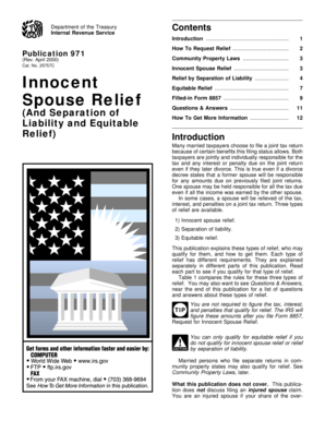 IRS Innocent Spouse Relief Form 8857