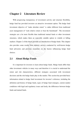 Literature review sample - With progressing transparency of investment activity and structure flexibility, - nccur lib nccu edu