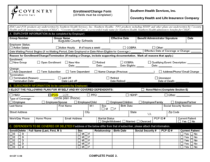 Southern Health Services Enrollment Form