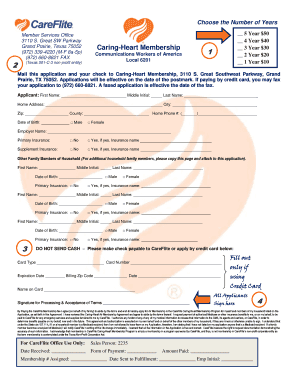 CareFlite Caring-Heart Membership Application