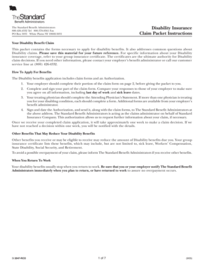 Disability Insurance Claim Form