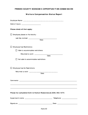 Workers Compensation Status Report