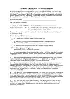 TRICARE Claims Submission Form