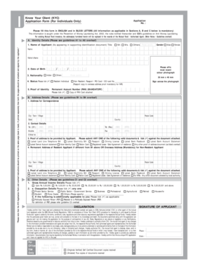 KYC Application Form for Individuals