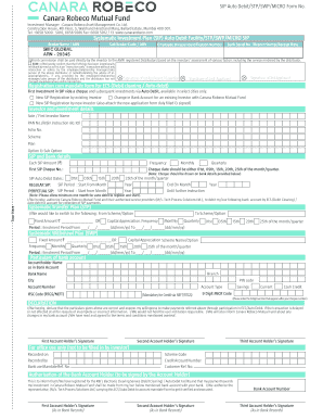 canara robeco sip form