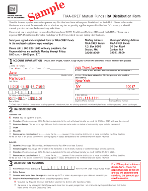 TIAA-CREF IRA Distribution Form