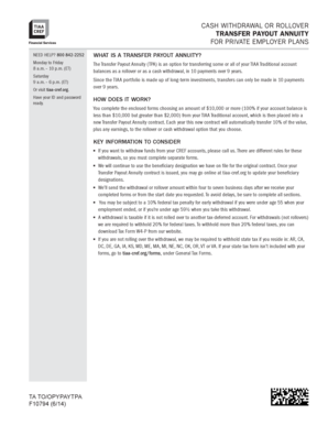 Transfer Payout Annuity Form