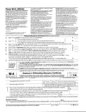 IRS Form W-4 (2014)