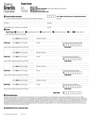 Employee Benefits Corporation Claim Form