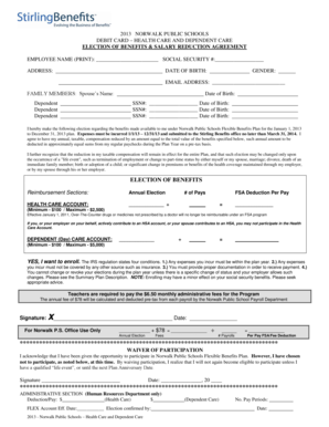 Norwalk Public Schools Debit Card Election Form