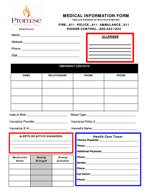 Medical Information Form