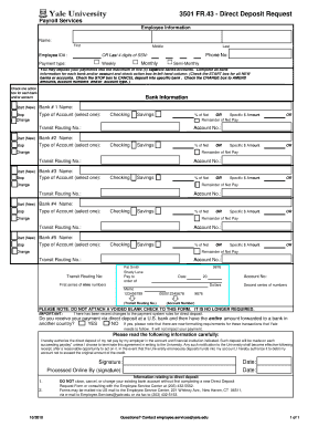 Direct Deposit Request Form