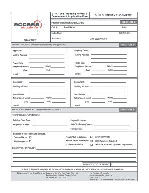 Building Permit & Development Application Form