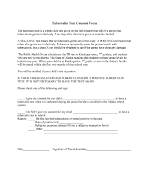 Tuberculin Test Consent Form