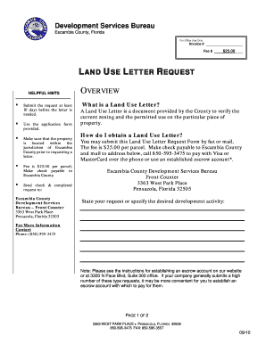 Goose creek isd - special land use letter form