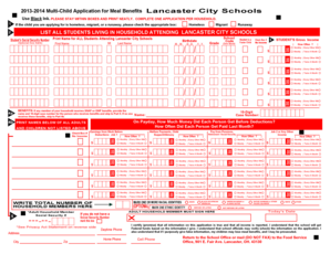 Multi-Child Application for Meal Benefits